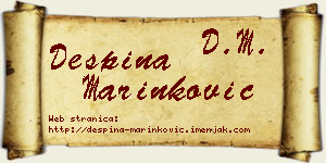 Despina Marinković vizit kartica